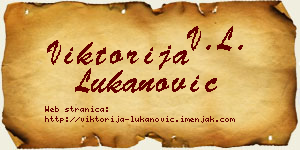 Viktorija Lukanović vizit kartica